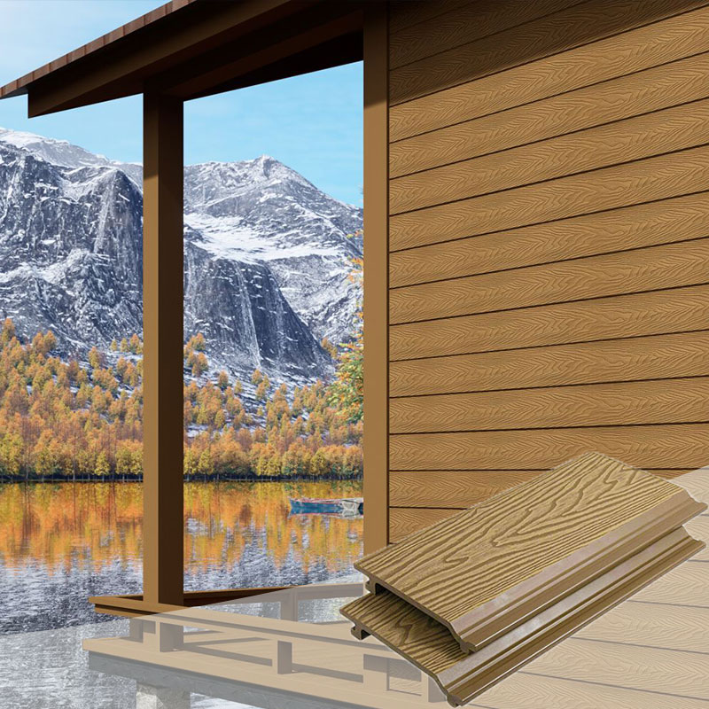 3D embossed composite cladding board with deep wood grain texture