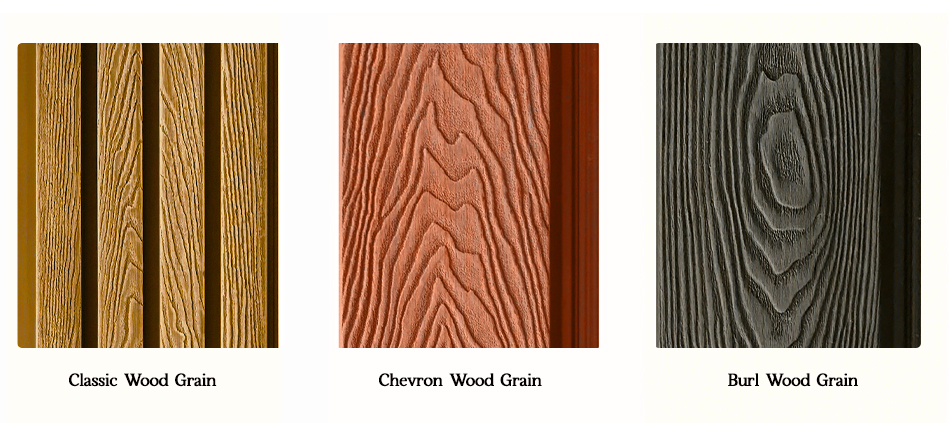 3D embossed WPC cladding surface treatment with deep wood grain texture