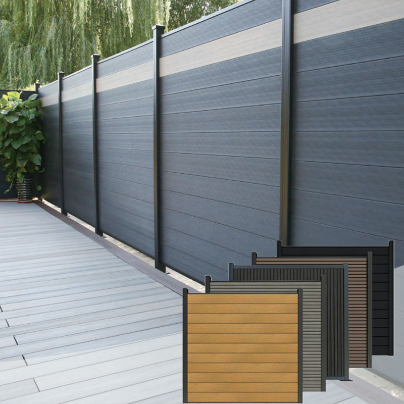 Composite Fencing Application Composite fencing application in garden and residential outdoor areas